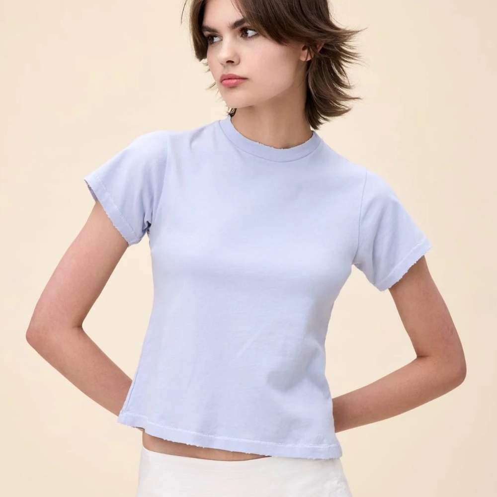 Daydreamer Solid Vintage Tee in Lavender Sky